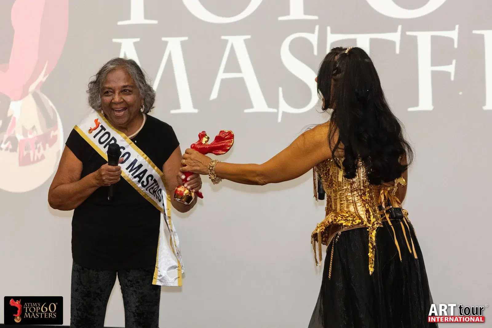 Neela Pushparaj Receiving Top 60 Masters Award 2023